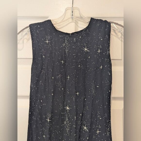 & Other Stories Mini Short Dress Black Open Cut Out Starry Night Star Party 4 - Picture 6 of 10